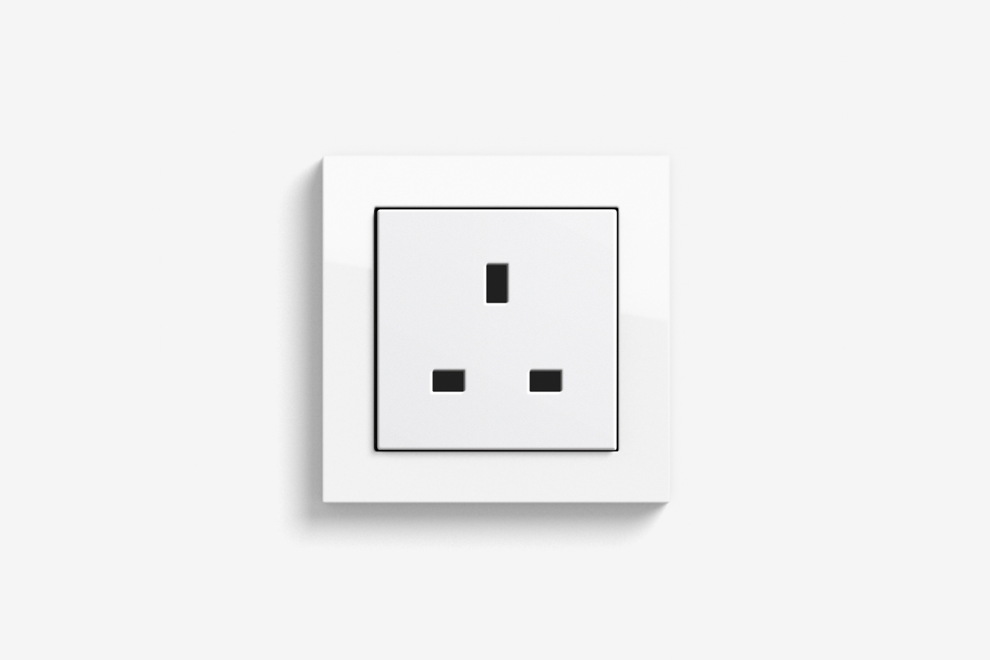 E2 BS Steckdose Reinweiss glanzend