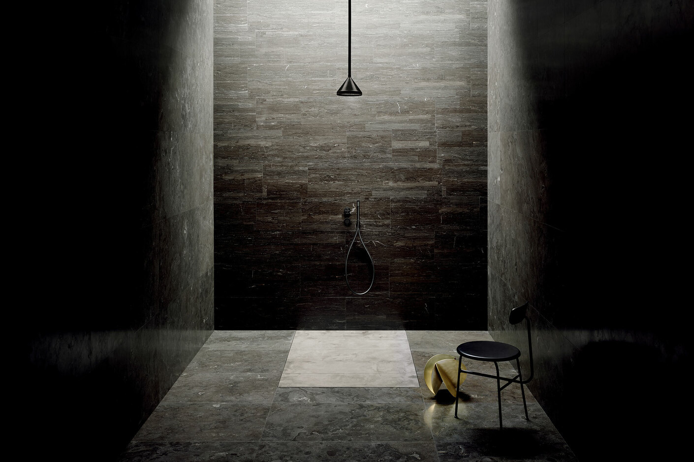 Built-in shower mixer, Rain showerhead, shower arm