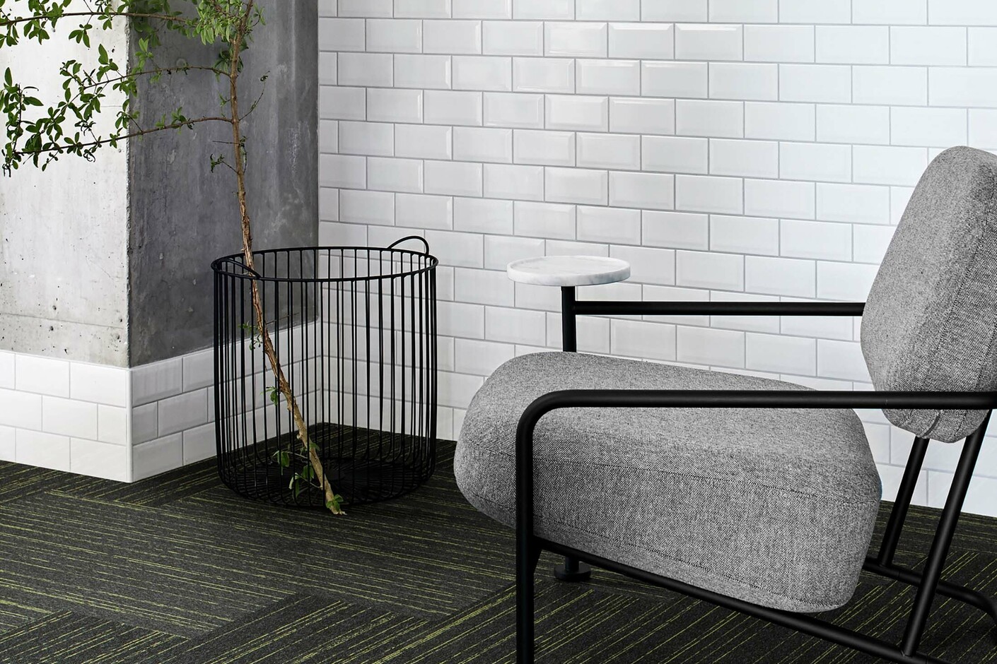 Flash Line Olive Flash Herringbone interface presentation
