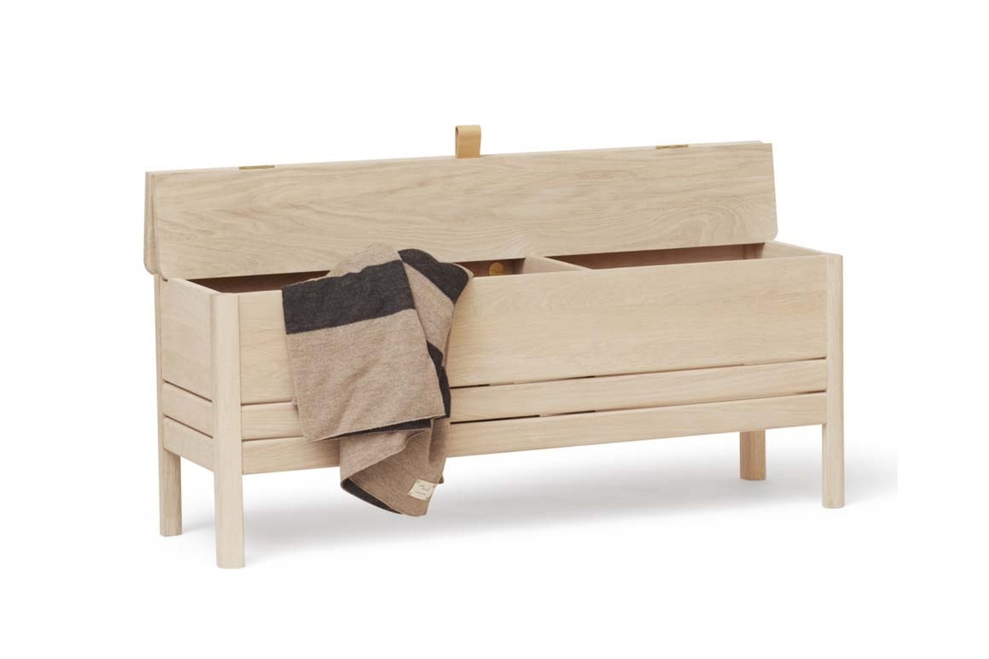 A Line Storage Bench 111, White Oil Oak