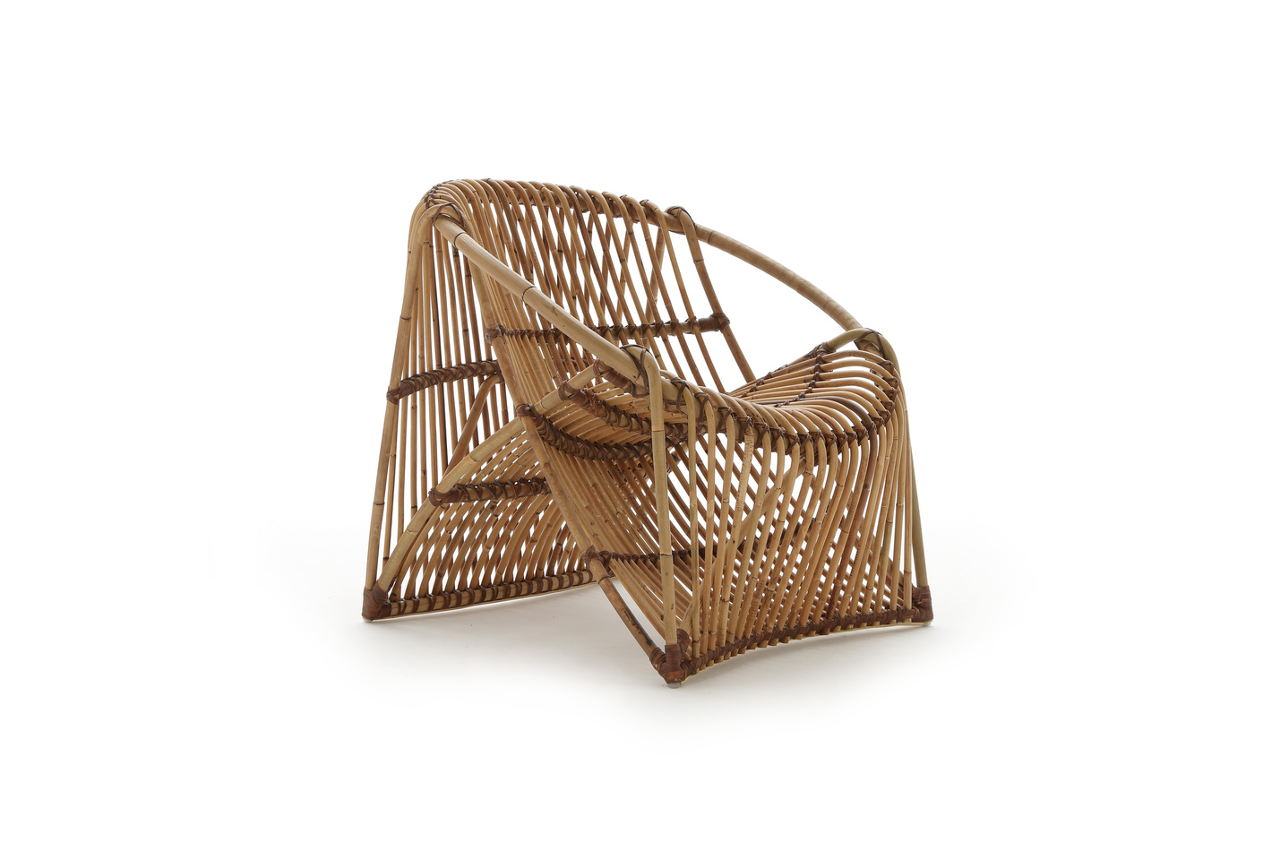 Rattan Wave Lounge Chair