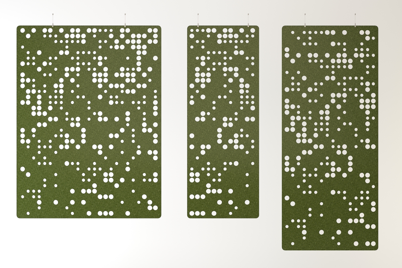 Hängender Raumtrenner Braille