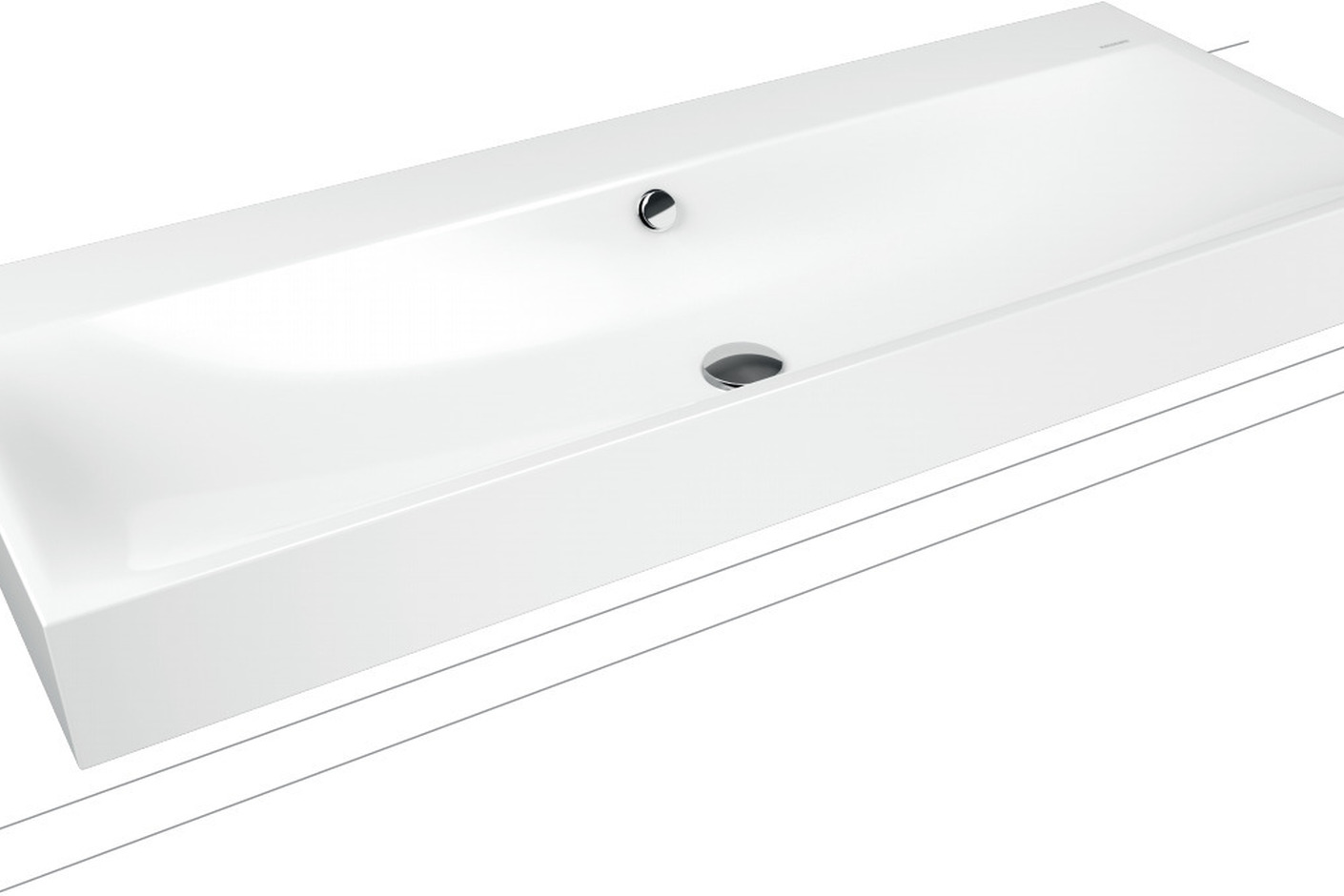 SILENIO countertop double washbasin (rim height 120mm)