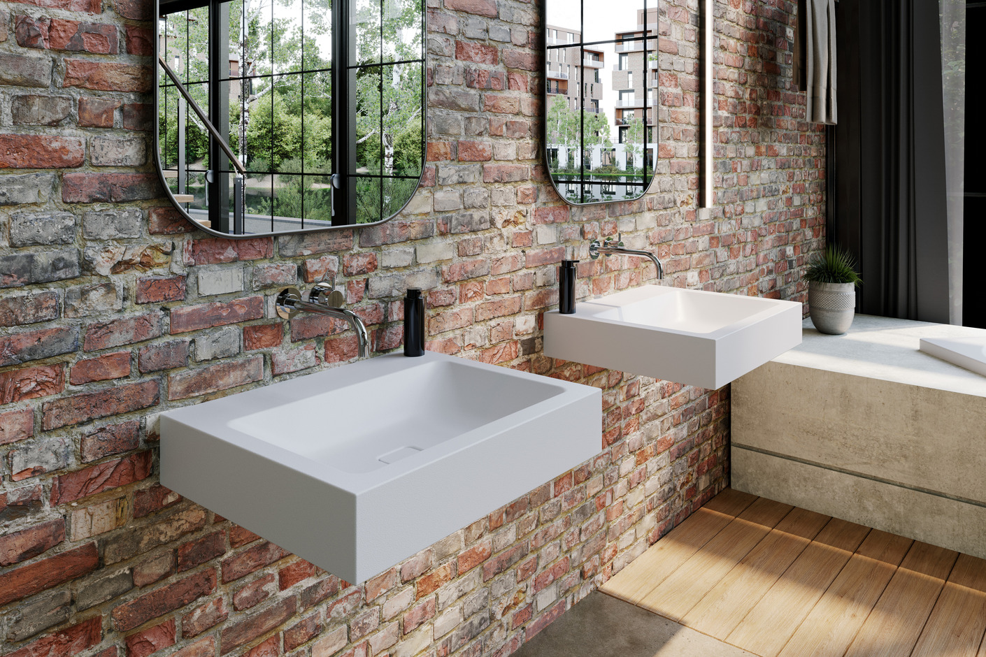 CONO wall-hung washbasin