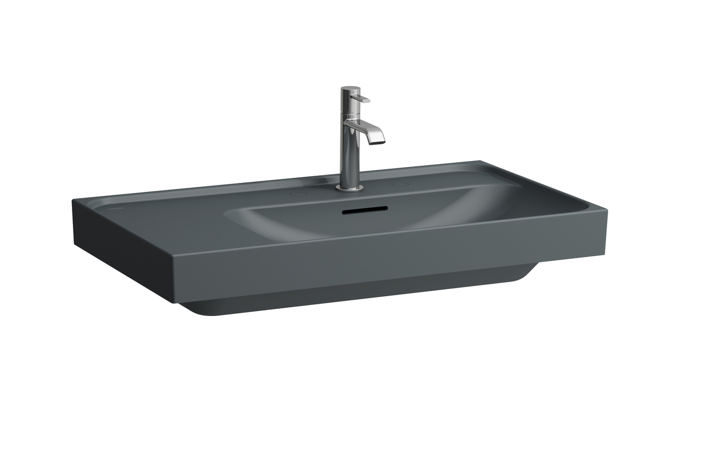 Meda Small washbasin, with tap bank right