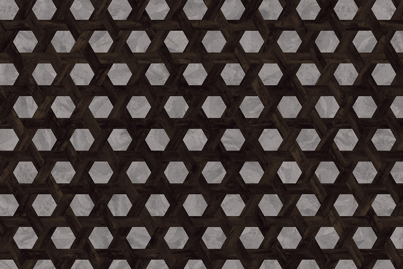 Pattern 274 Wicker Country Oak 991 and Mustang Slate 928