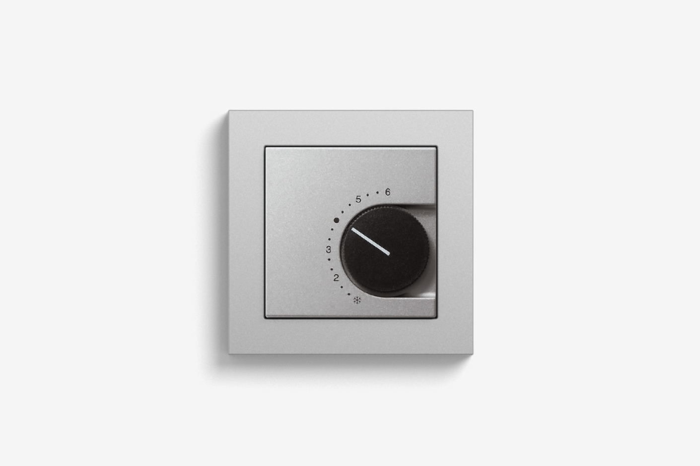 Raumtemperaturregler mit Öffner, Farbe Alu (mit E2)