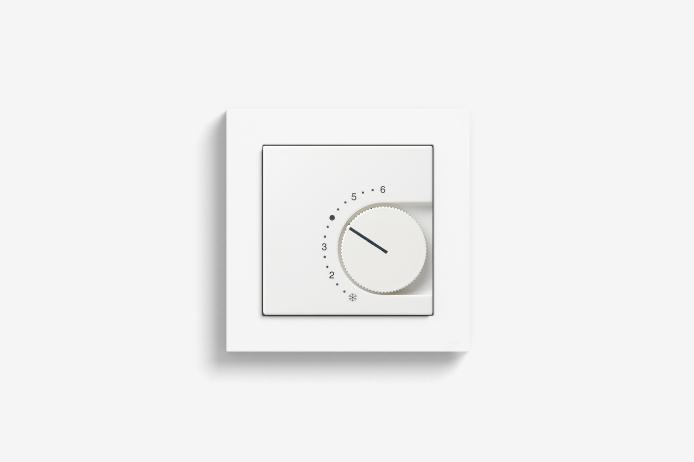 Raumtemperaturregler mit Öffner, reinweiß seidenmatt (mit E2)