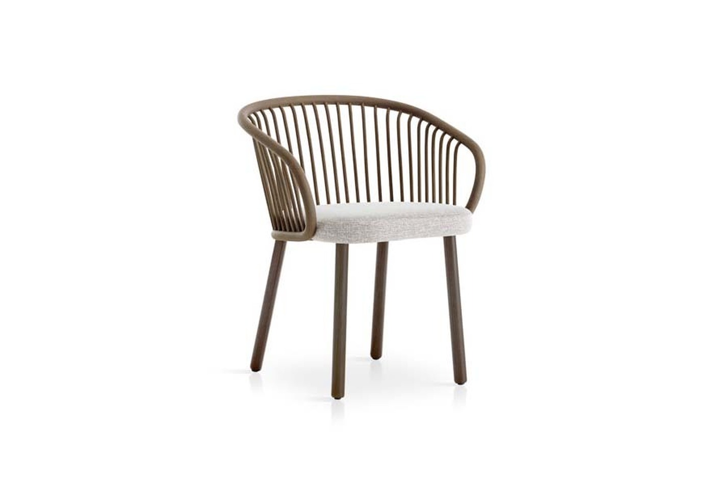 Huma dining armchair with solid wood legs T070 WN