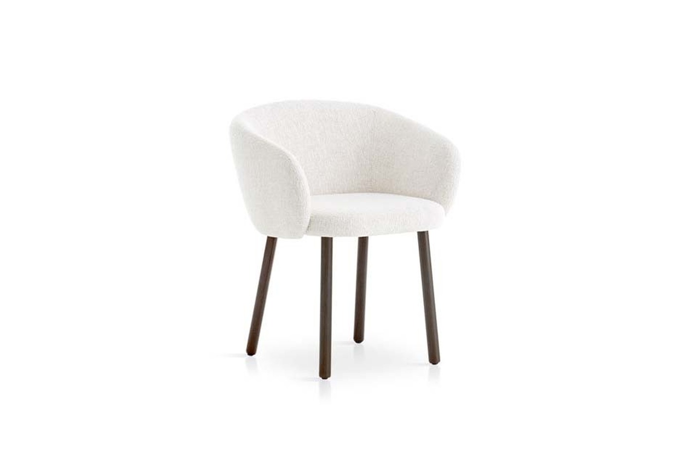 Huma upholstered dining armchair with solid wood legs T071 WN