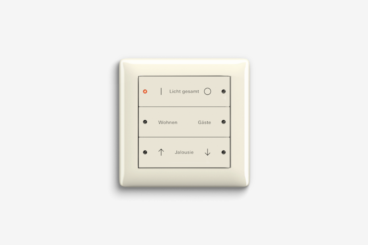 Pushbutton sensor 3 cream white glossy