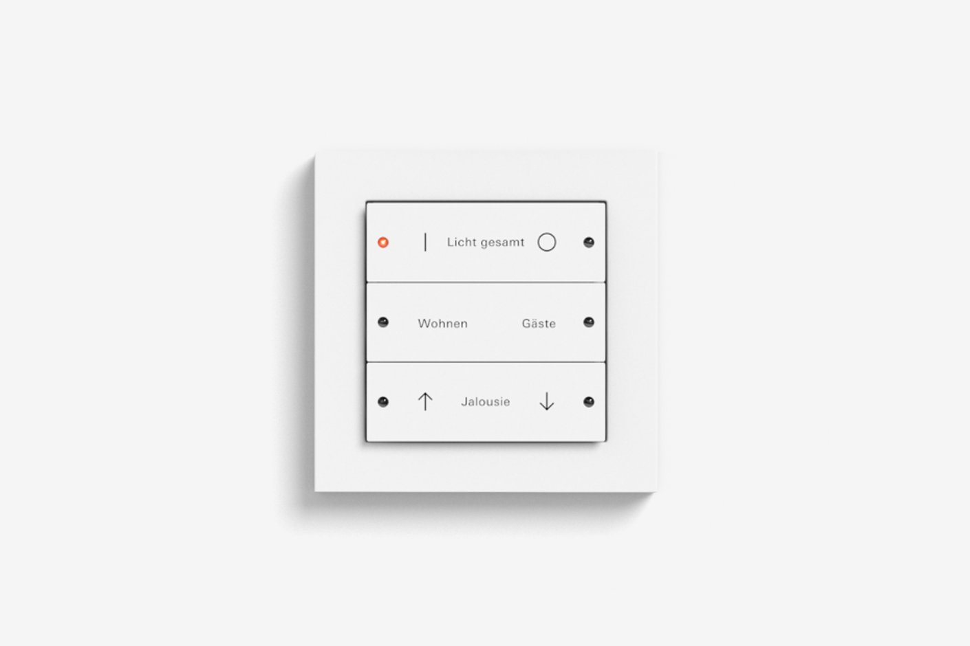Pushbutton sensor 3 pure white matt
