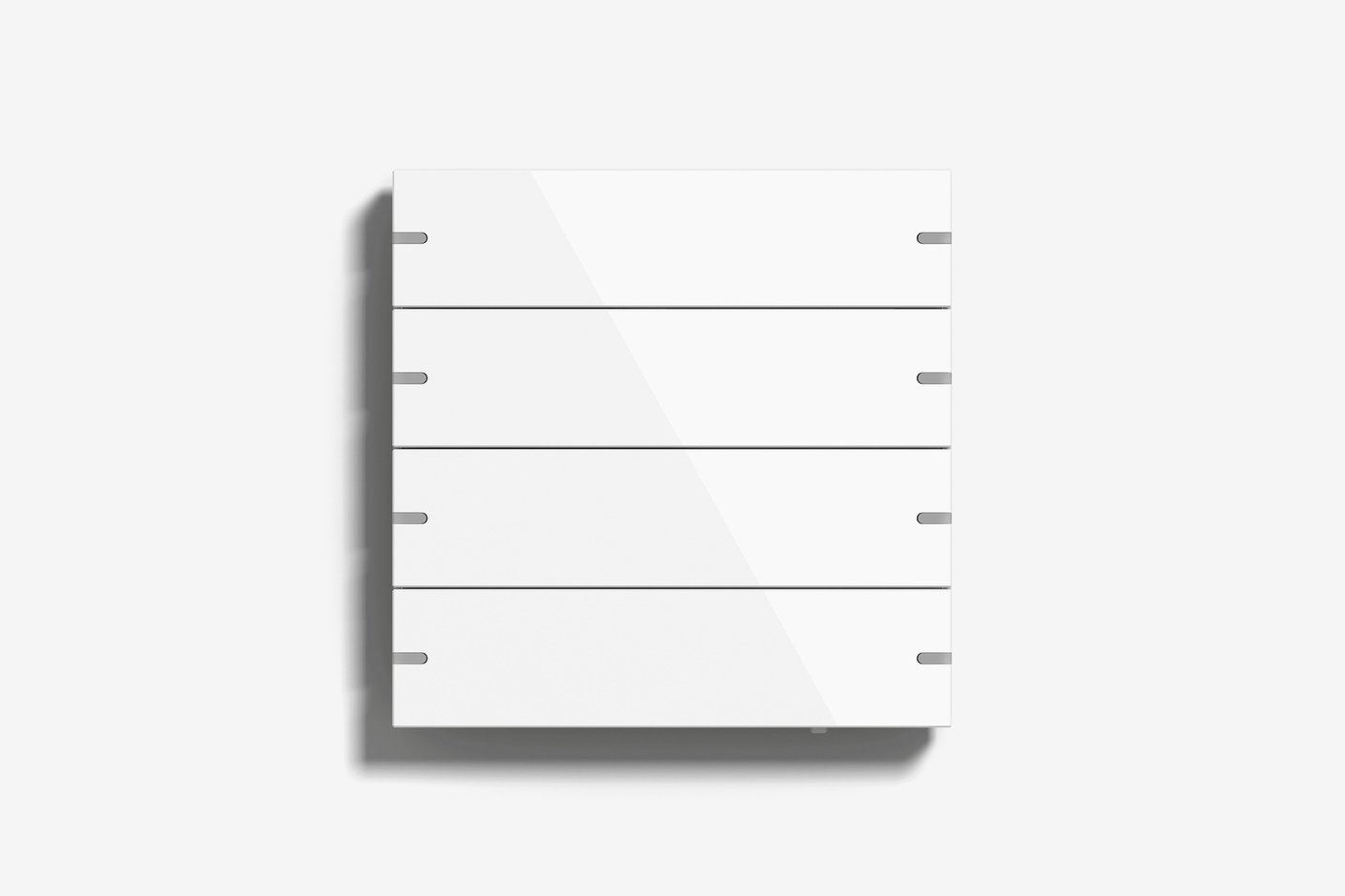 Pushbutton sensor 4 pure white glossy (varnished)