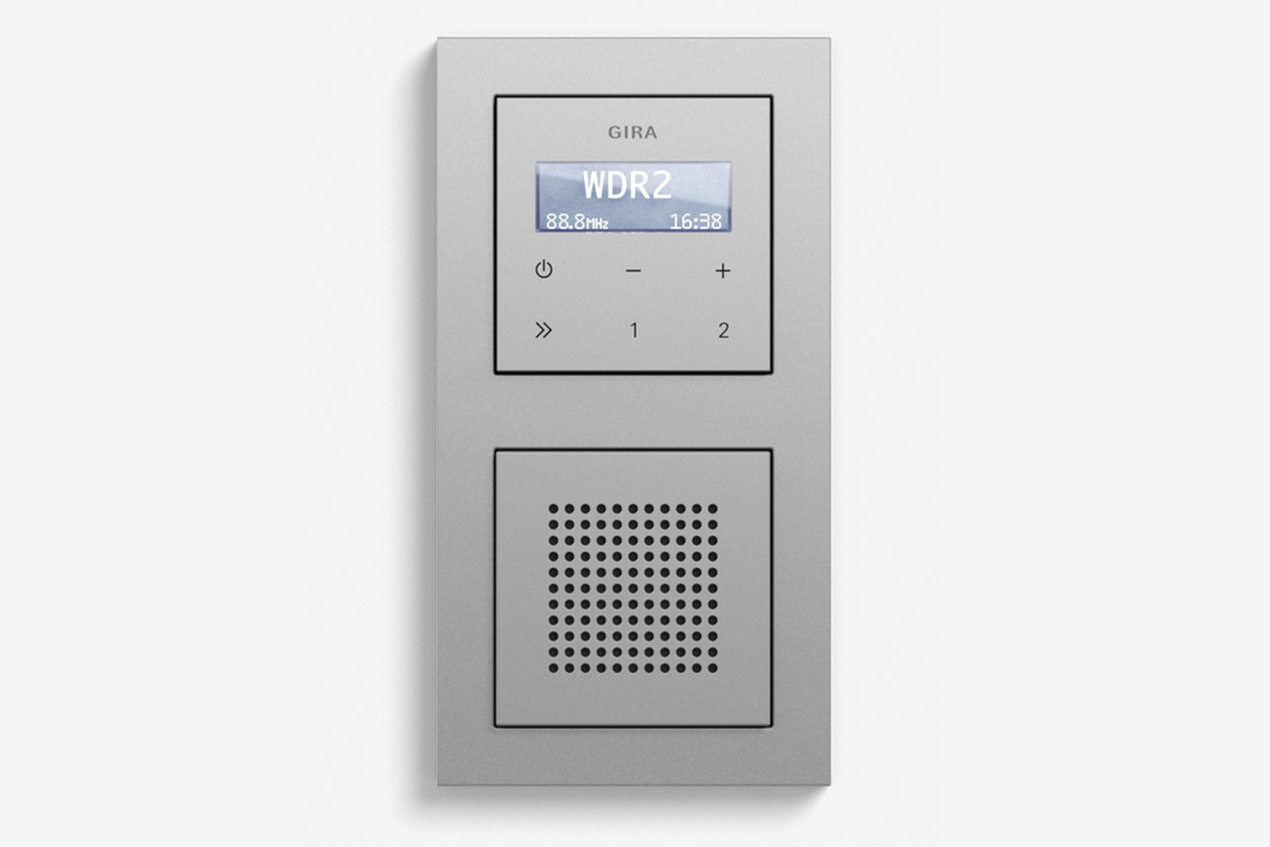 RDS flush-mounted radio with a speaker colour aluminium (including E2)