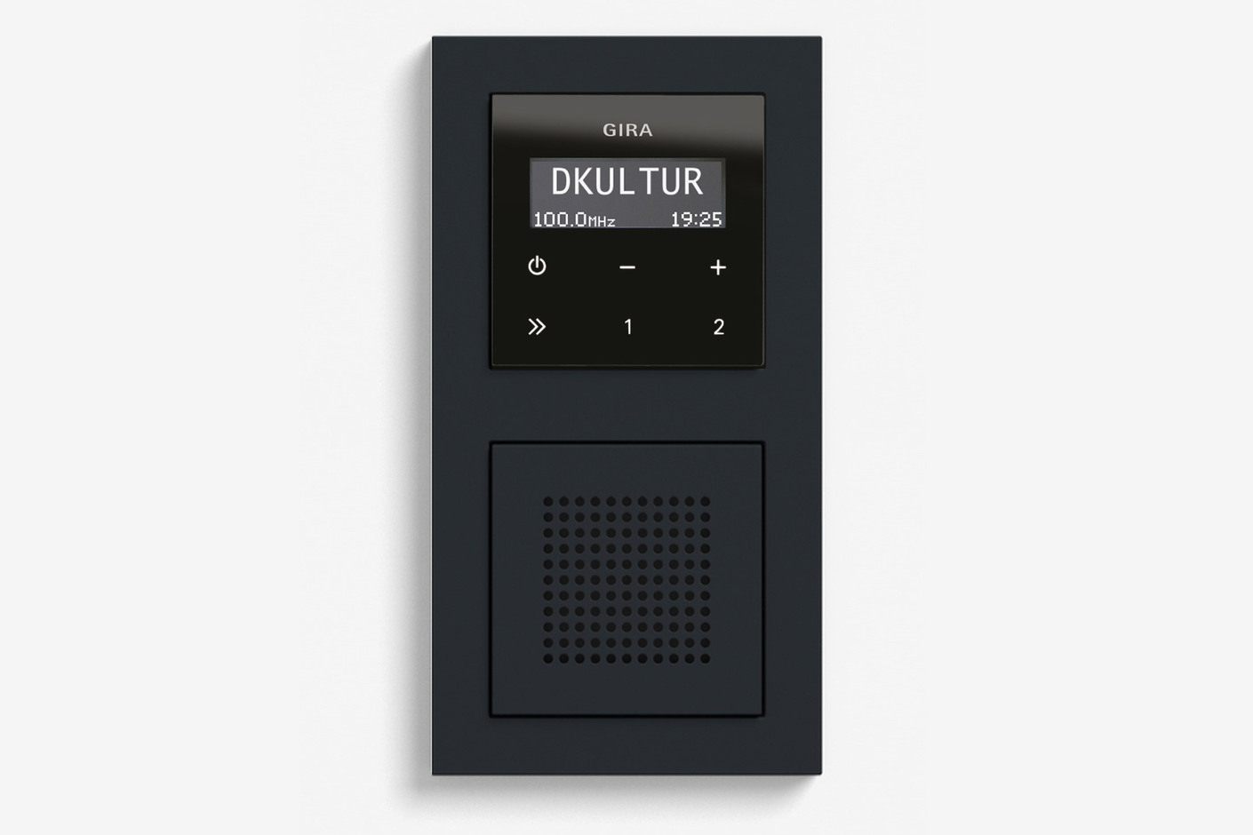 RDS flush-mounted radio with a speaker black glass appearance (including E2)
