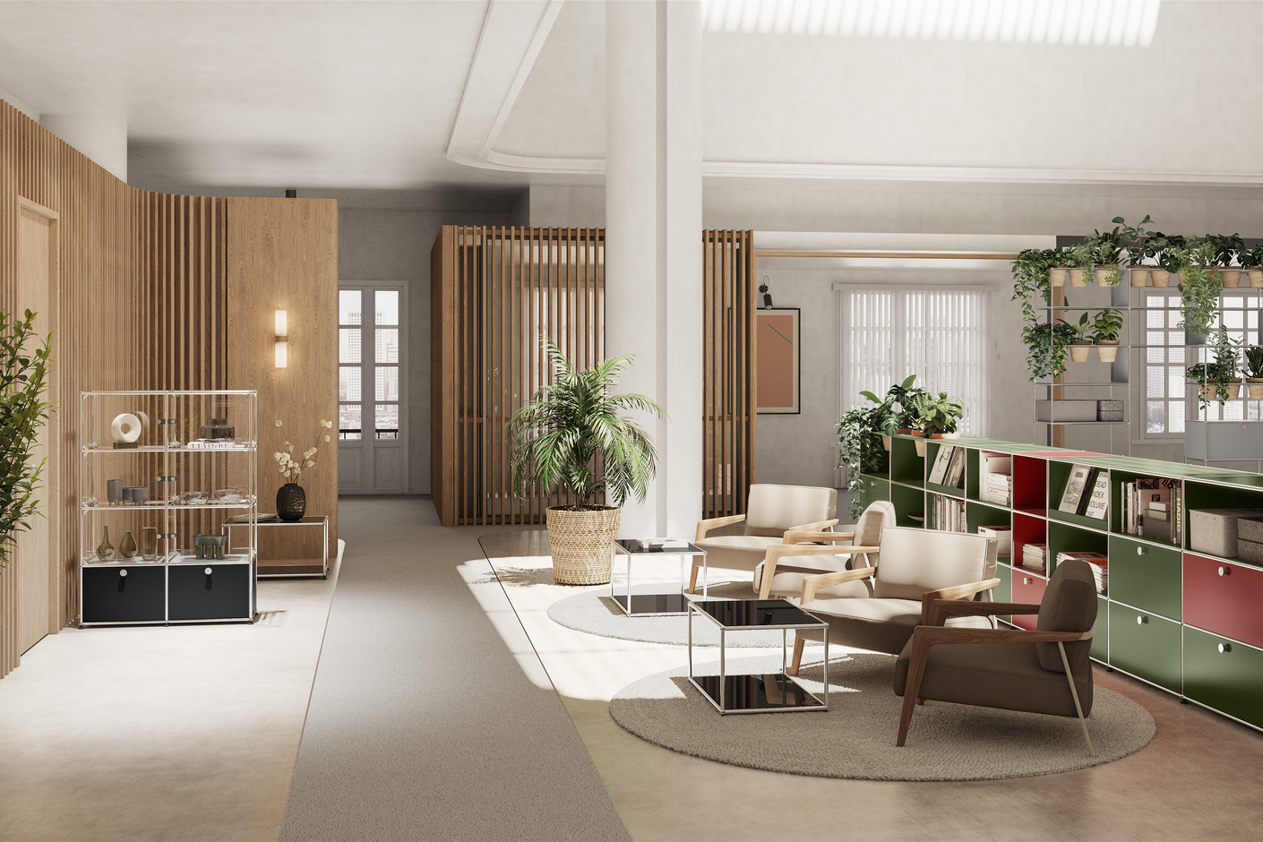 USM Haller Waiting Area | Olive Green