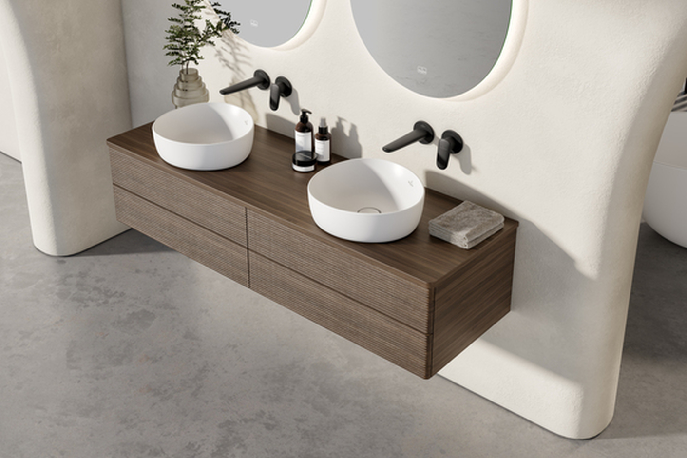 Antao surface-mounted washbasins