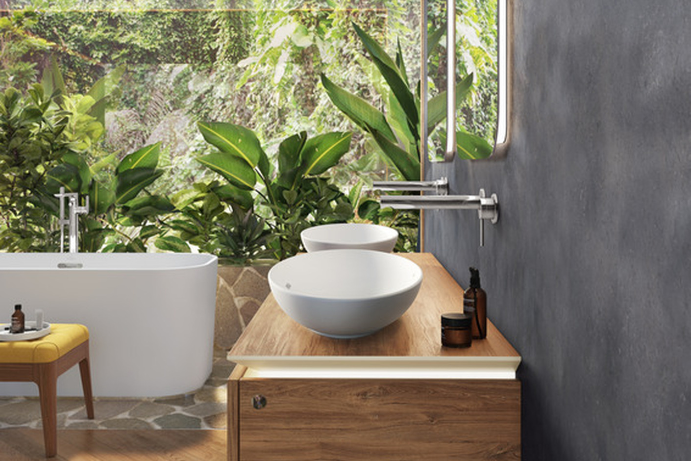 Loop & Friends surface-mounted washbasins