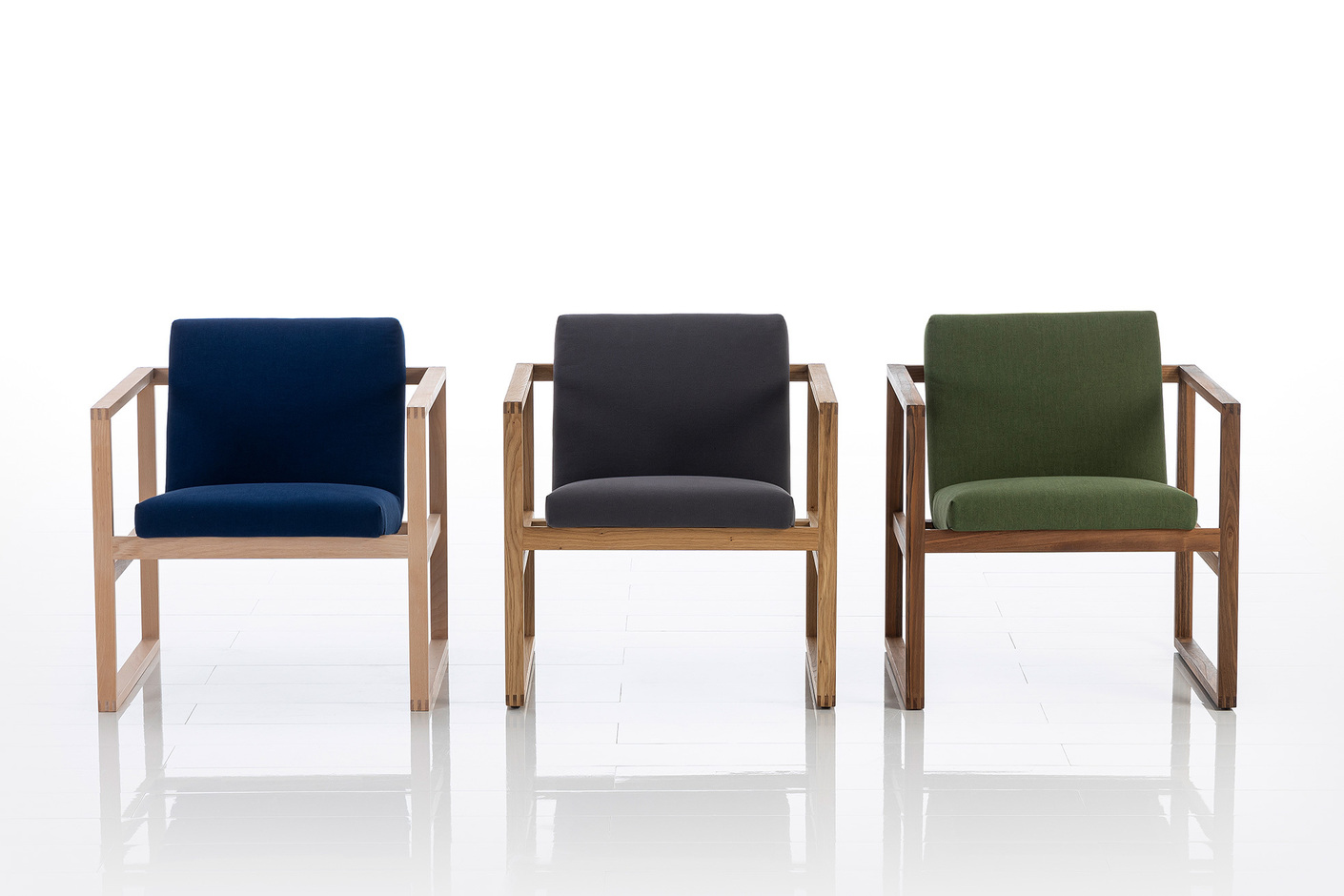Grace wood low armchair