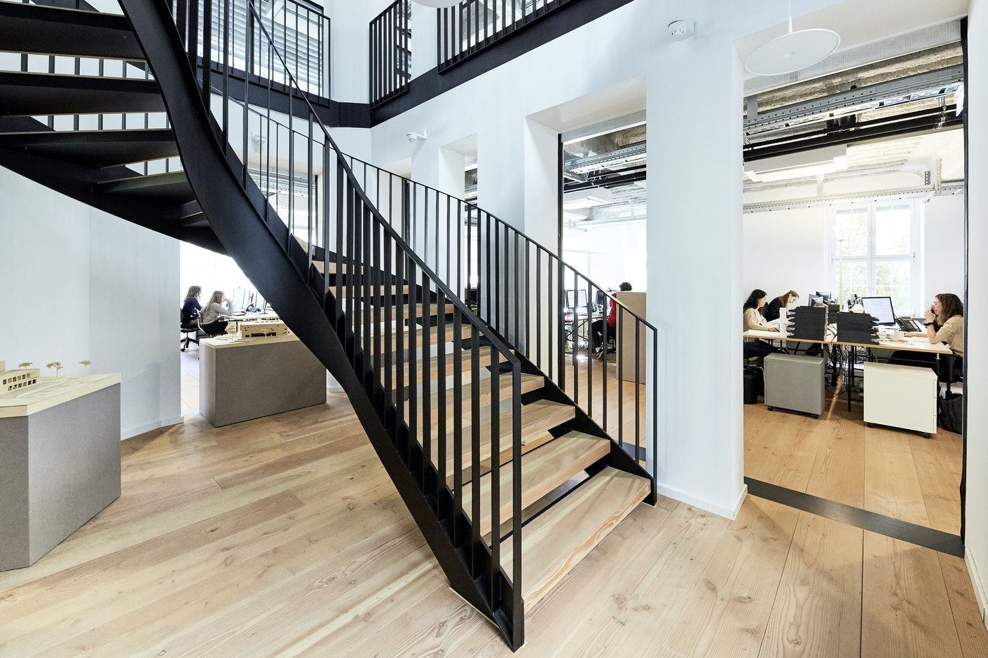 Pur natur floorboards douglas natur solid 28x300mm white oil RL 2 5m Bez Kock Office Stuttgart Bez Kock Arne Hartenburg 3