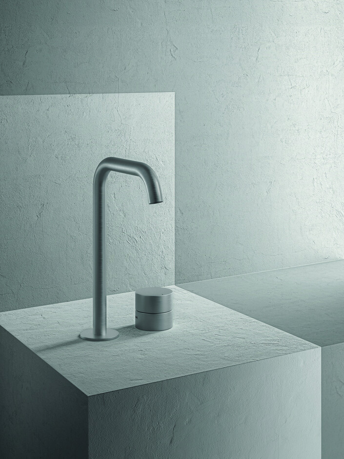 AC/EX ECLIPSE Aboutwater Boffi / 2-Loch-Waschtischmischer - Edelstahl Gebürstet