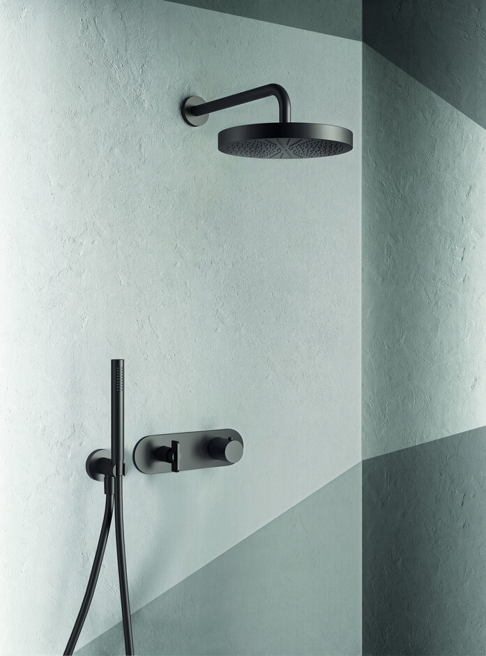AL/EX GARDEN Aboutwater Boffi / 3/4” built-in thermostatic shower mixer - Shower arm - Rain showerhead - Shower set