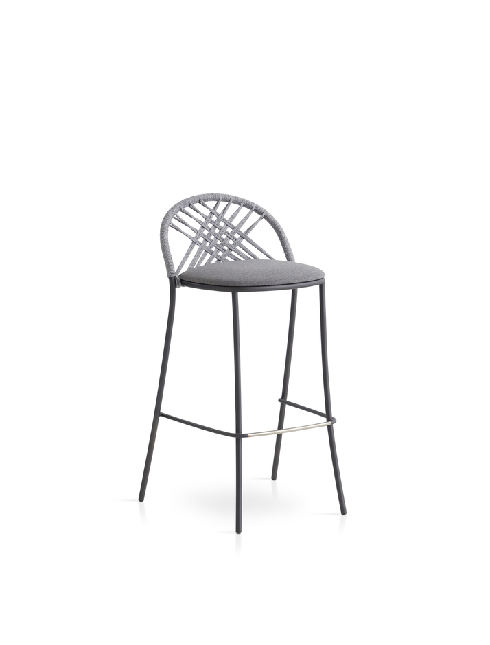 Petale Barhocker mit Seil, Rautenmuster C099 TA