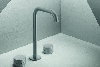 AC/EX ECLIPSE Aboutwater Boffi / 3-Hole washbasin mixer - Brushed Stainless Steel  by  Fantini