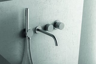AC/EX ECLIPSE Aboutwater Boffi /  Built-in bathtub mixer - Brushed Stainless Steel  by  Fantini