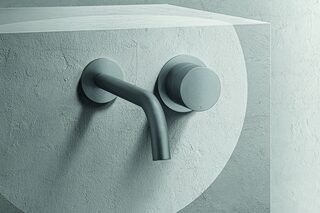AC/EX ECLIPSE Aboutwater Boffi / Wall-mount washbasin mixer - Brushed Stainless Steel  by  Fantini