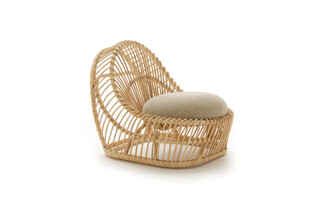 Rattan Moon Lounge Chair  von  Nodo italia