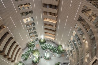 RIBline Timber Slats Wall  by  Lindner Group