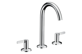 AXOR One 3-hole basin mixer 170 with push-open waste set Chrome  by  AXOR