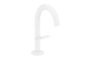 AXOR One Basin mixer Select 140 with push-open waste set | mattwhite  by  AXOR