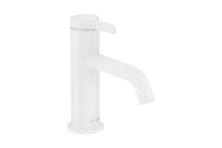 AXOR One Single lever basin mixer 70 with lever handle and waste set | matt white  by  AXOR