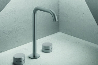 AC/EX ECLIPSE Aboutwater Boffi / 3-Hole washbasin mixer - Brushed Stainless Steel  by  Fantini