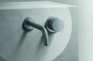 AC/EX ECLIPSE Aboutwater Boffi / Wall-mount washbasin mixer - Brushed Stainless Steel  by  Fantini