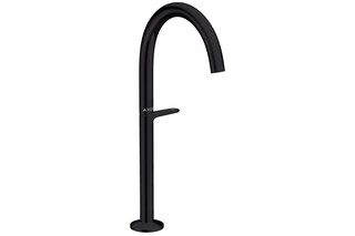 AXOR One Basin mixer Select 260 for wash bowls with push-open waste set Matt Black  by  AXOR