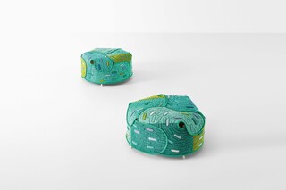 Hana-arashi pouf  by  Paola Lenti