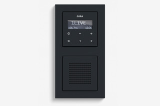 RDS flush-mounted radio with a speaker black matt (including E2)  by  Gira
