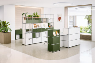 USM Haller Empfangstheke | Olivgrün  von  USM