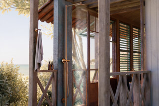 AXOR Starck Nature shower column | Brushed Bronze  by  AXOR