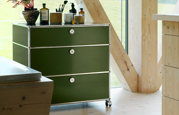 USM Haller Mobile Pedestal | Olive Green