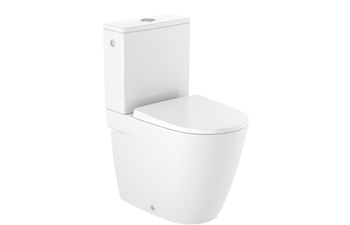 Ona Back to wall vitreous china close-coupled Rimless WC with dual outlet