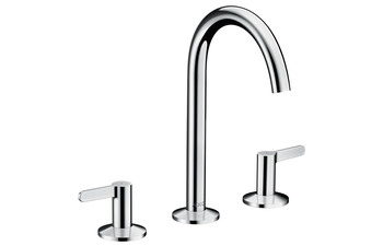 AXOR One 3-hole basin mixer 170 with push-open waste set Chrome