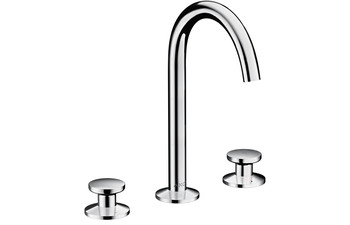 AXOR One 3-hole basin mixer Select 170 with push-open waste set Chrome