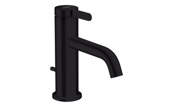 AXOR One Single lever basin mixer 70 with lever handle and pop-up waste set Matt Black
