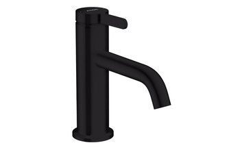 AXOR One Single lever basin mixer 70 with lever handle and waste set Matt Black