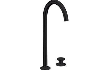AXOR One 2-hole basin mixer Select 260 with push-open waste set Matt Black