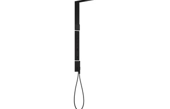 AXOR ShowerComposition Duschpaneel mit Thermostat, Kopfbrause 110/220 1 Strahlart und Schulterbrause Mattschwarz